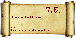 Torda Bettina névjegykártya